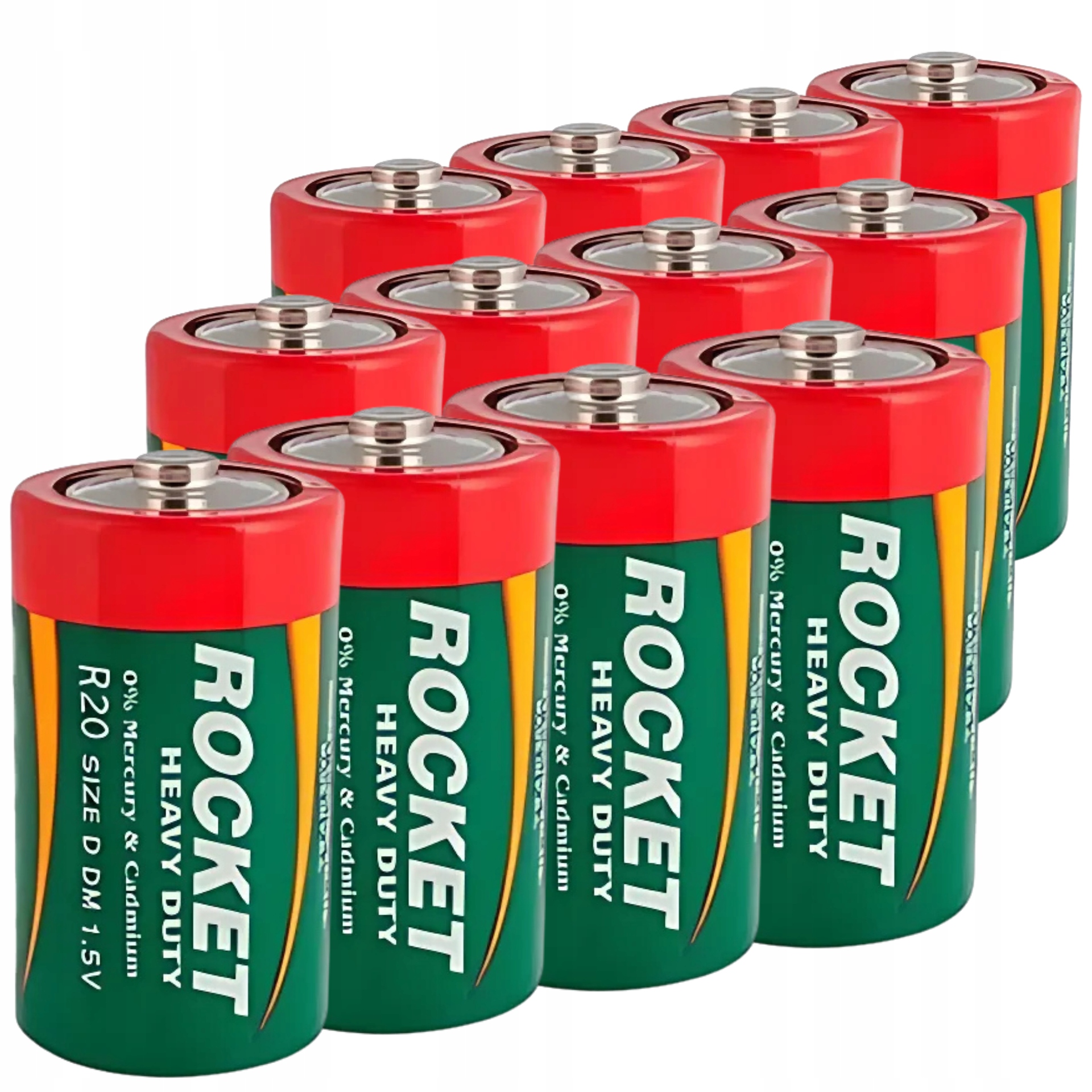 Bateria D (R20) Rocket 12 szt. cynkowo-węglowa 1,5 V