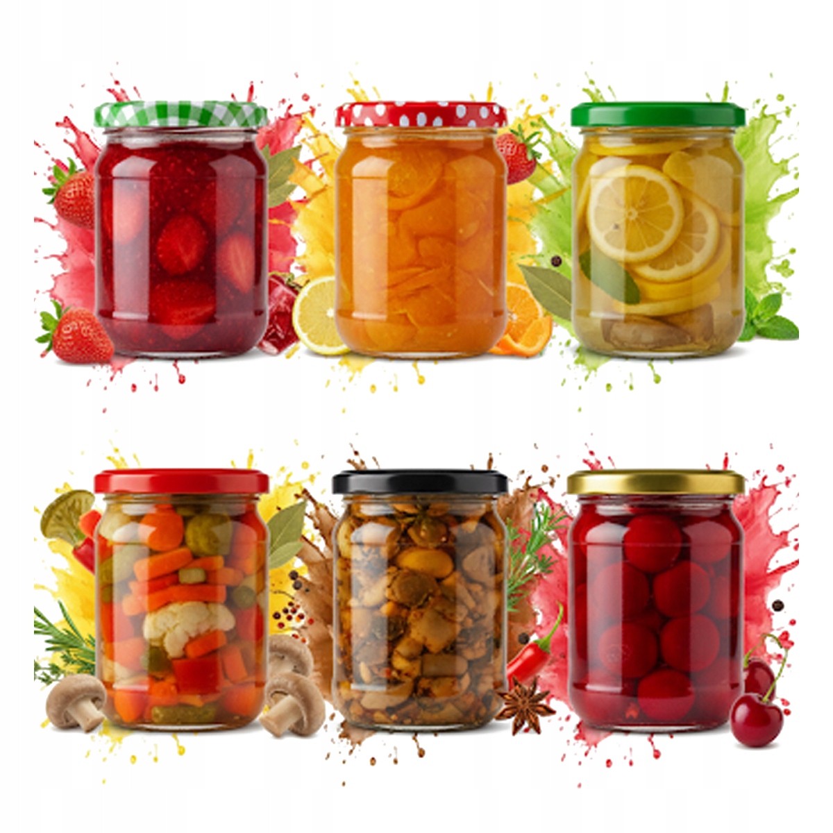 80 x Sklenice Skleněná zavařovací sklenice 520 ml Džem Zavařeniny Med Džemy Sklenice Paštika