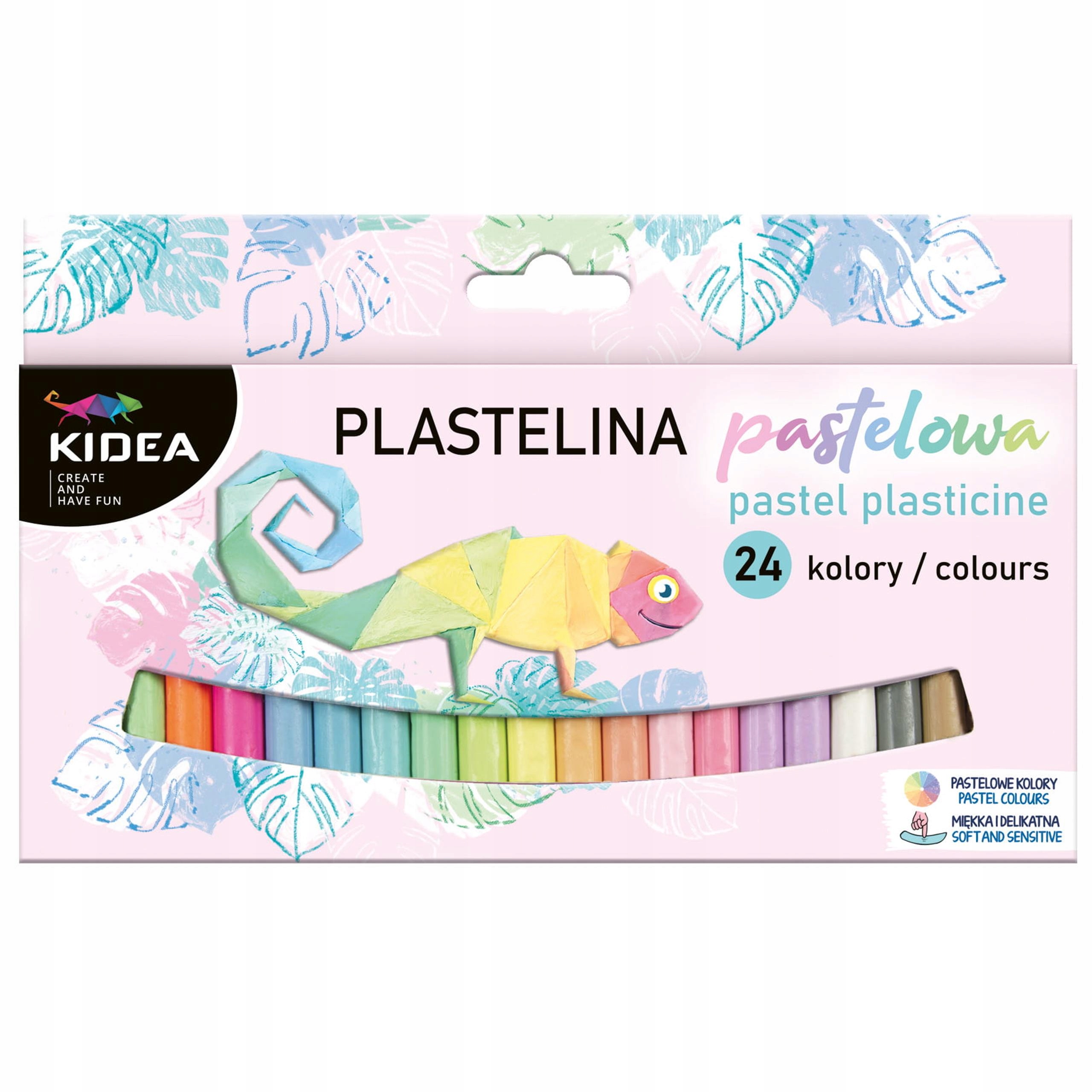 

Plastelina MIX 24 Kidea Pastelowa Szkolna