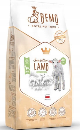 Levně Suché krmivo Bemo jehněčí pro psy s přecitlivělostí plemene Střední, Velké 10 kg