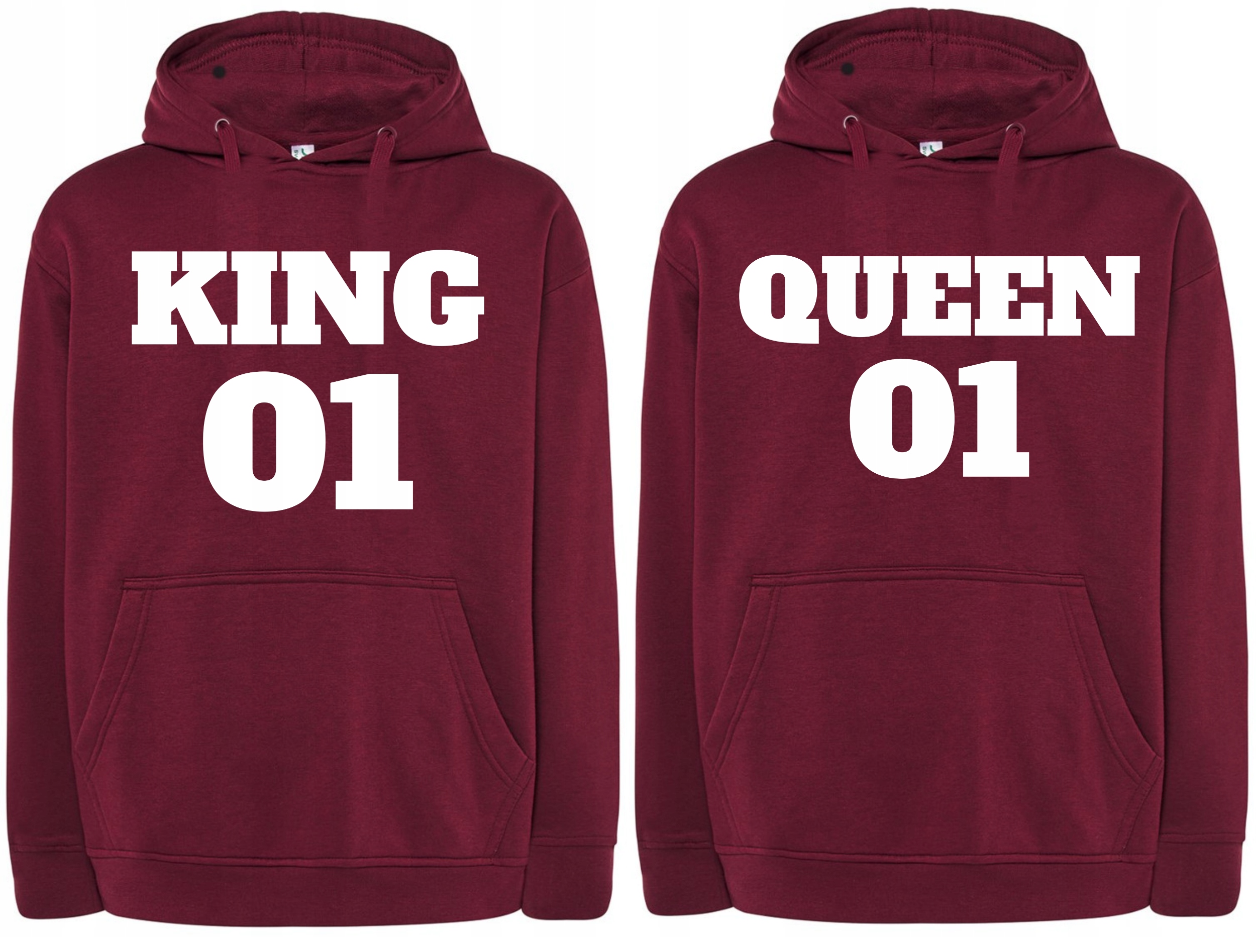 Mikiny s kapucí pro pár Queen King Valentýn r.XL