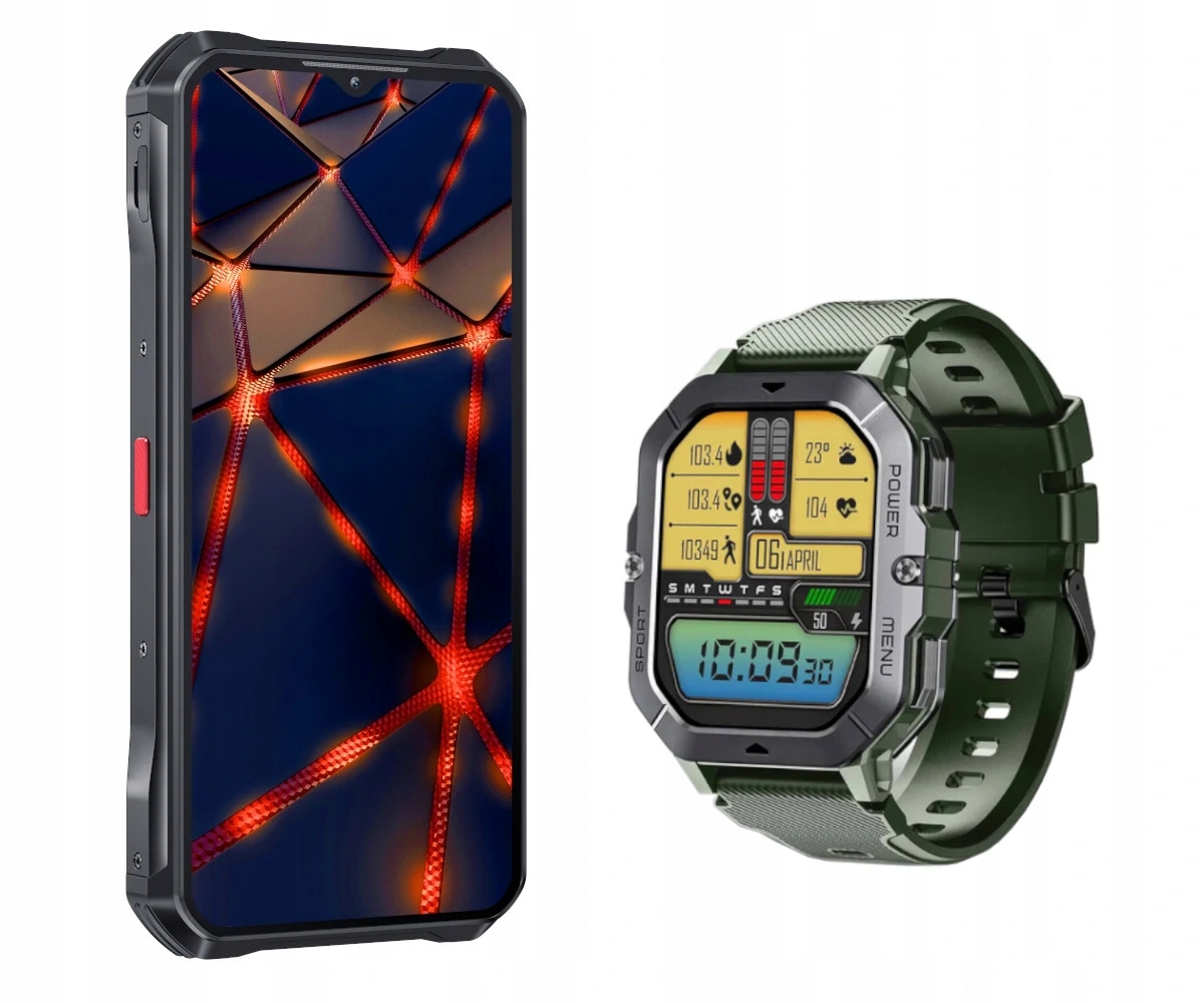Odporny Smartfon Oukitel WP33 Pro 5G 8/256GB Smartwatch Oukitel BT101