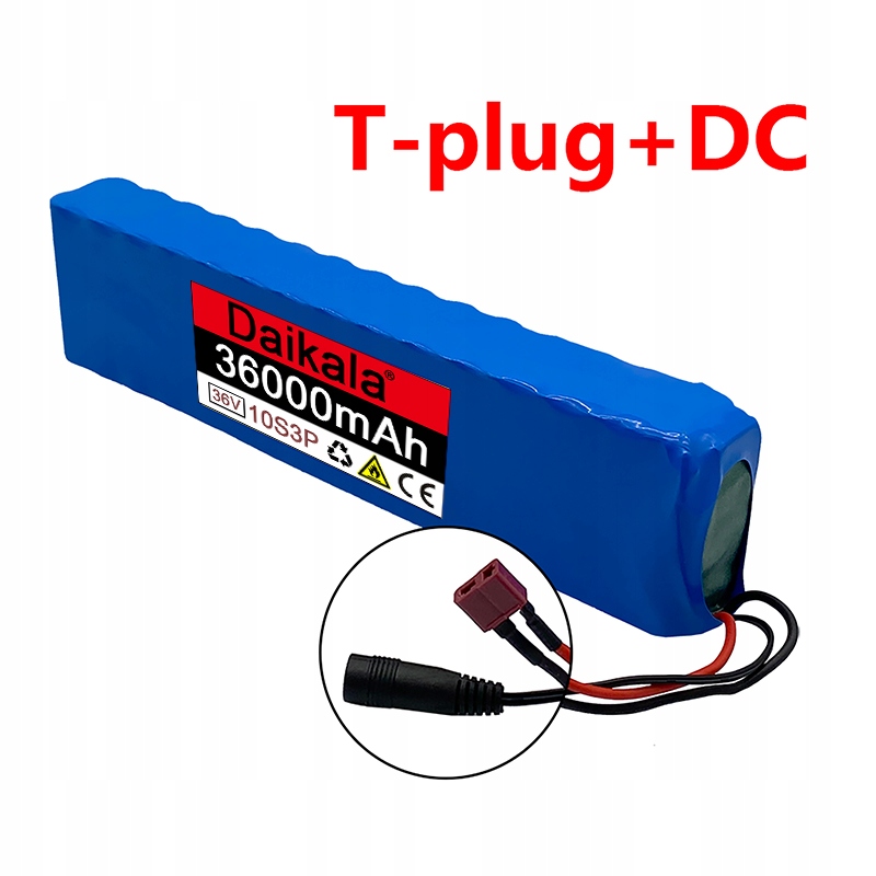 10S3P 36V 36Ah Battery Pack 18650 Lithium-ion Battery 350W 500W High P