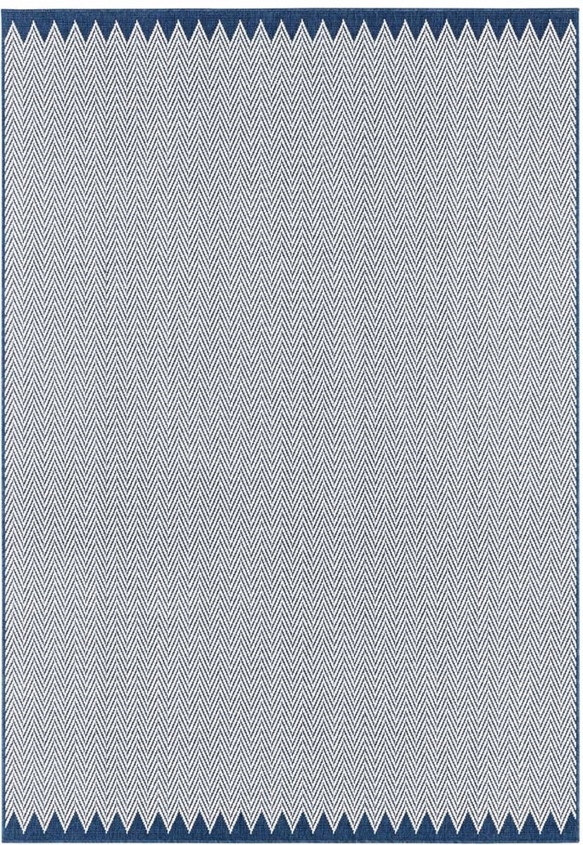 Modrý sisalový koberec na vonkajšiu a plochú terasu 160x230