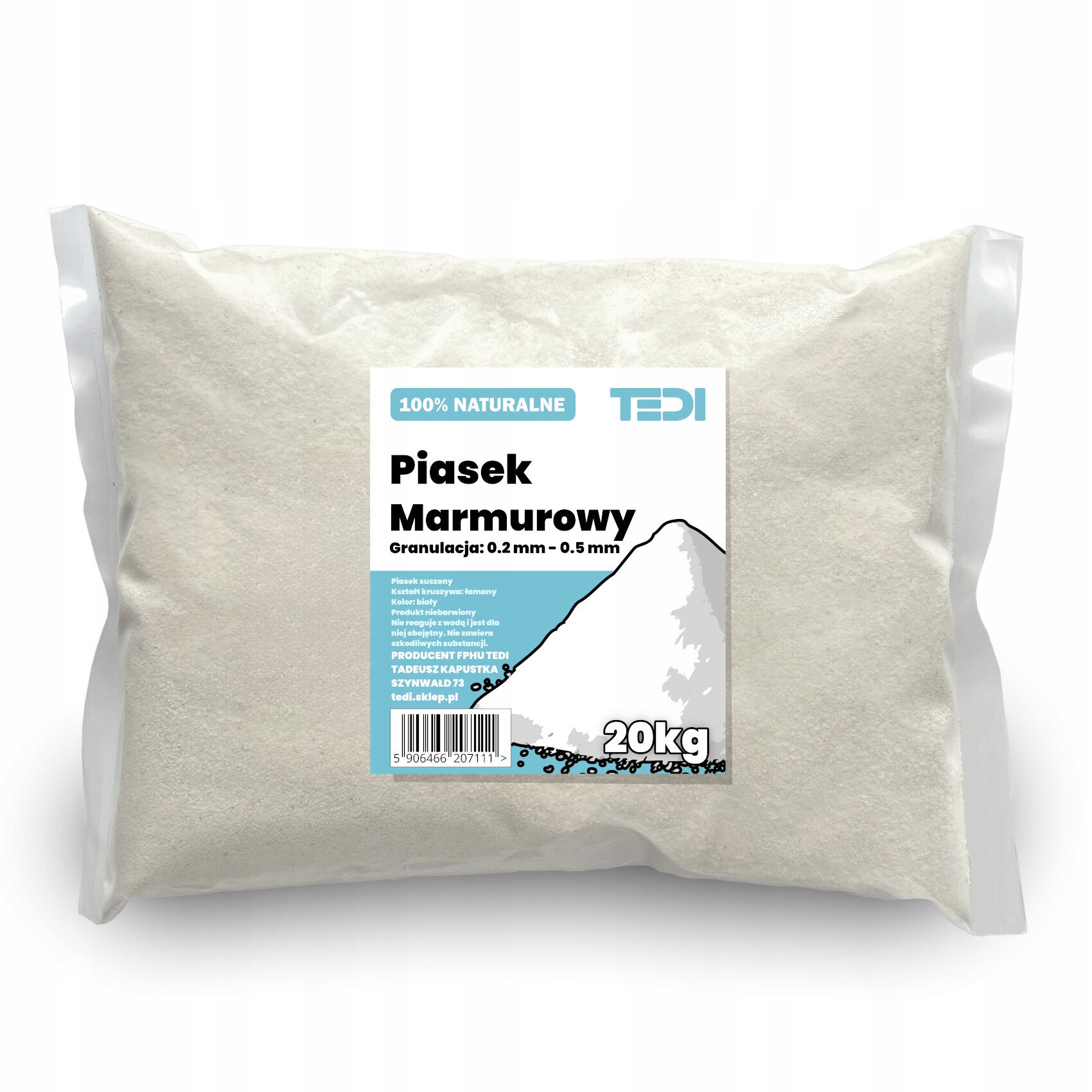 Tedi Piasek Marmurowy frakcja 0.2-0.5mm 20kg