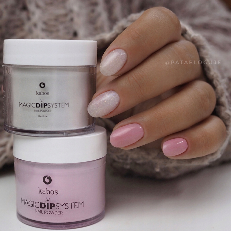 Manicure Tytanowy KABOS Zestaw Magic Dip System Proszek 20g + Pędzelek Marka Kabos