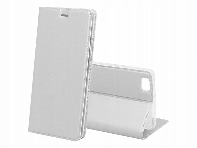

Etui do Huawei P8 Lite srebrne klapka podstawka