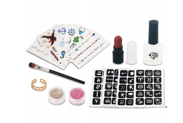 STUDIO TATUAŻU ZESTAW DO ROBIENIA TATUAŻY SZABLONY Marka inna