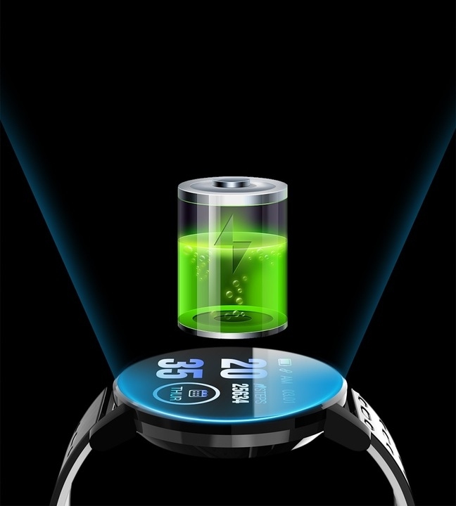 SMARTWATCH zegarek SMARTBAND do IPHONE HUAWEI 4KOL Szkiełko mineralne