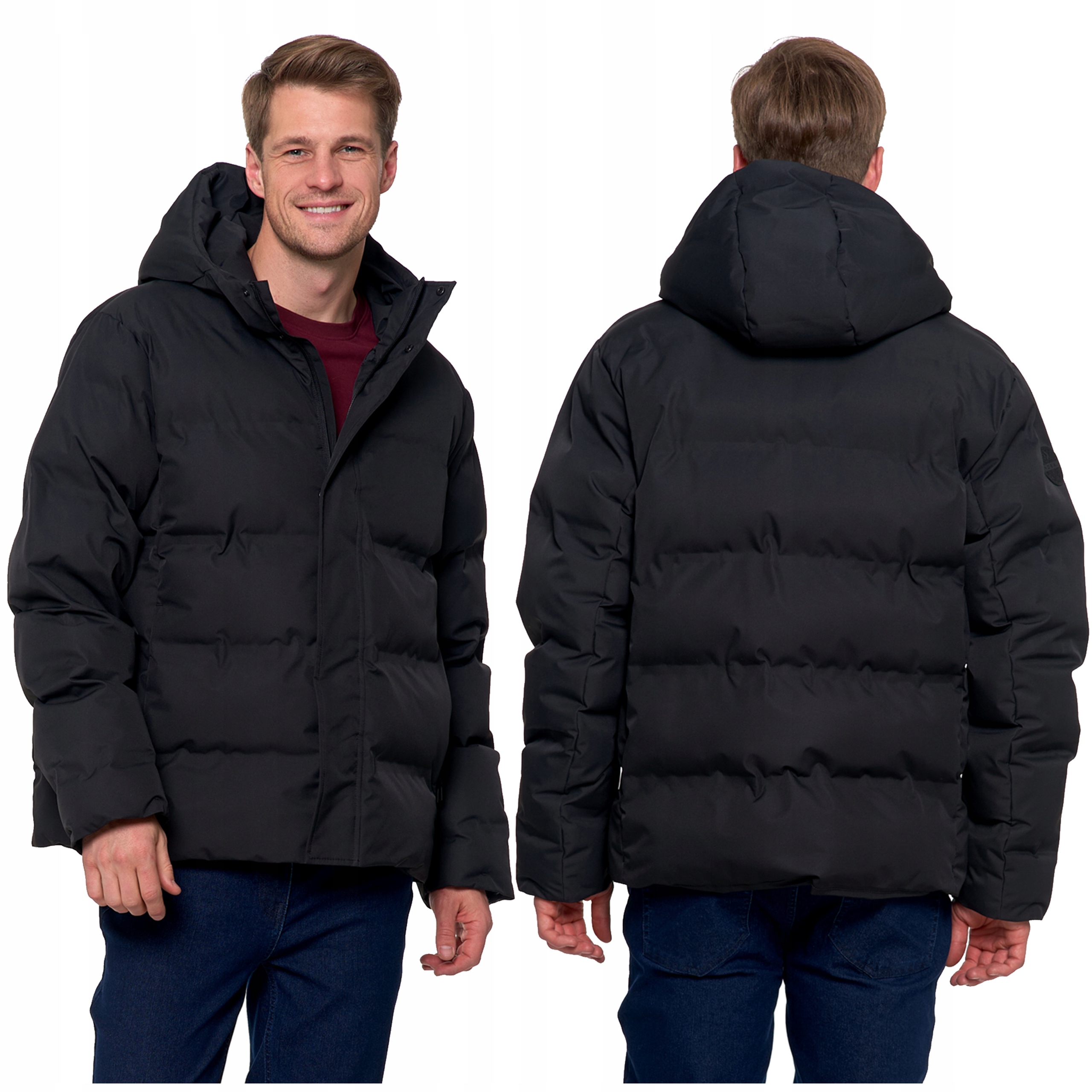 Pánská Prošívaná Bunda s kapucí , Zahřívatelná Zima Podzim Moraj Zip vel. 3XL