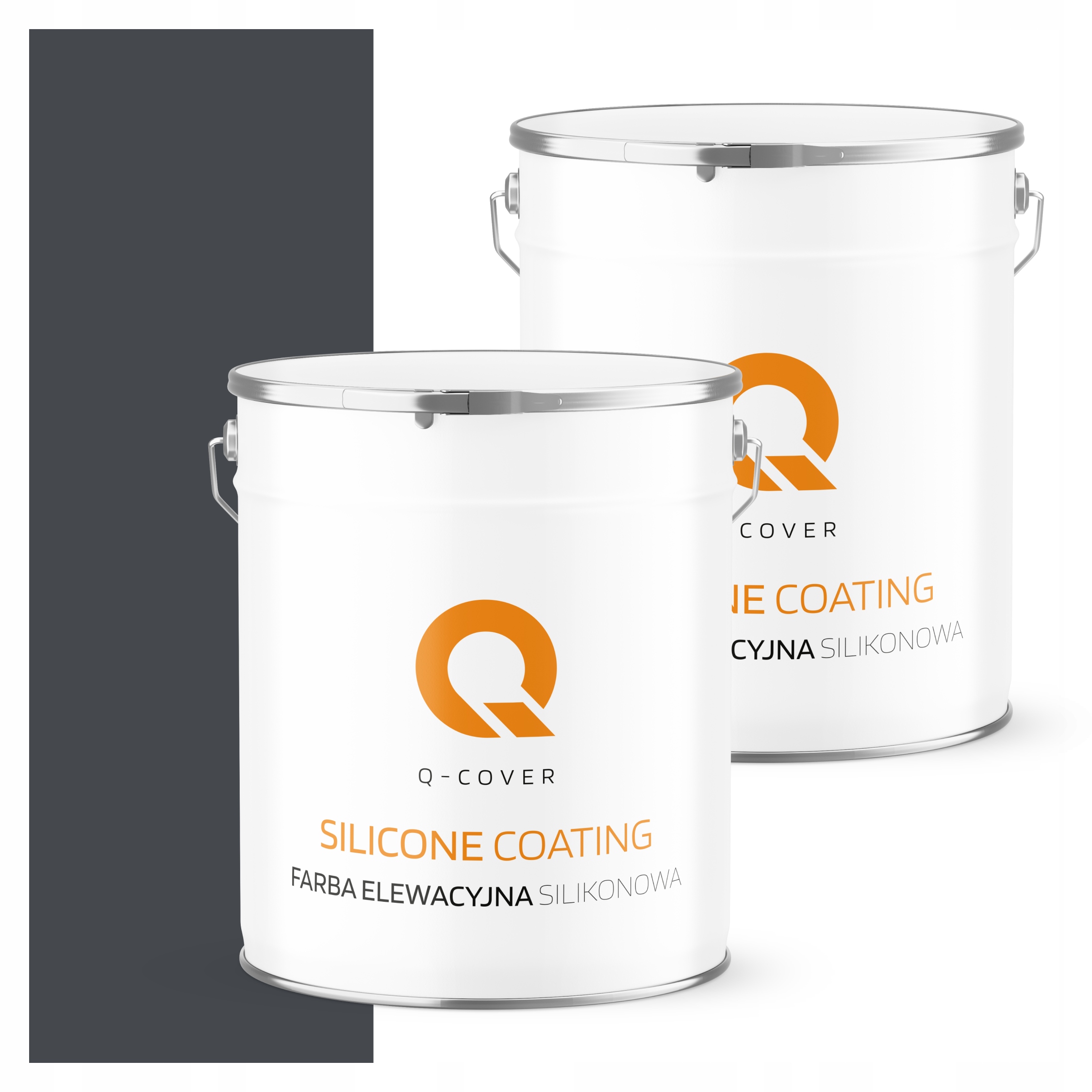 Fasádna farba 5L silikónová Uv šedá oceľová Ral 7024