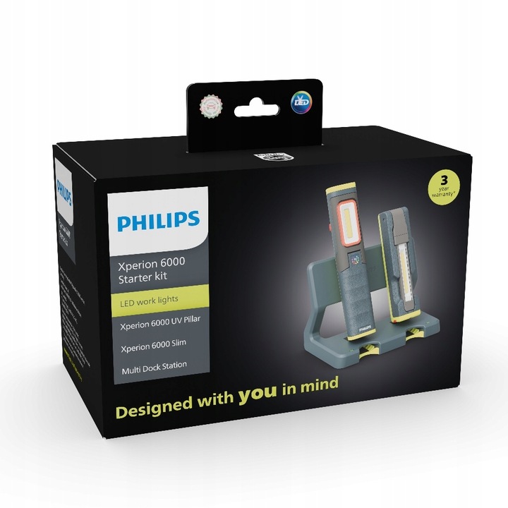 Philips Set Led Dílenských Lamp Xperion6000 Slim Uv Pillar Stanice
