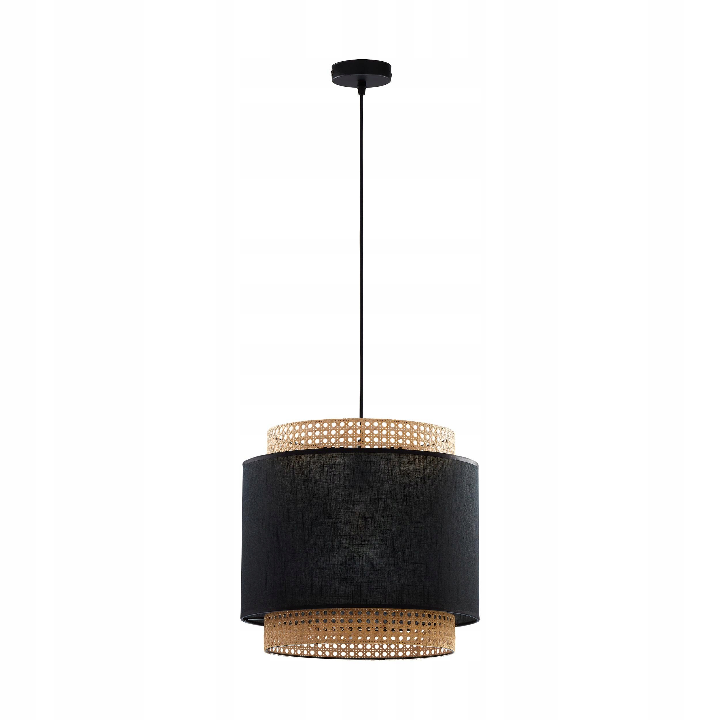 Závesná lampa Boho čierna 1xE27 38 cm boho škandinávska do obývačky