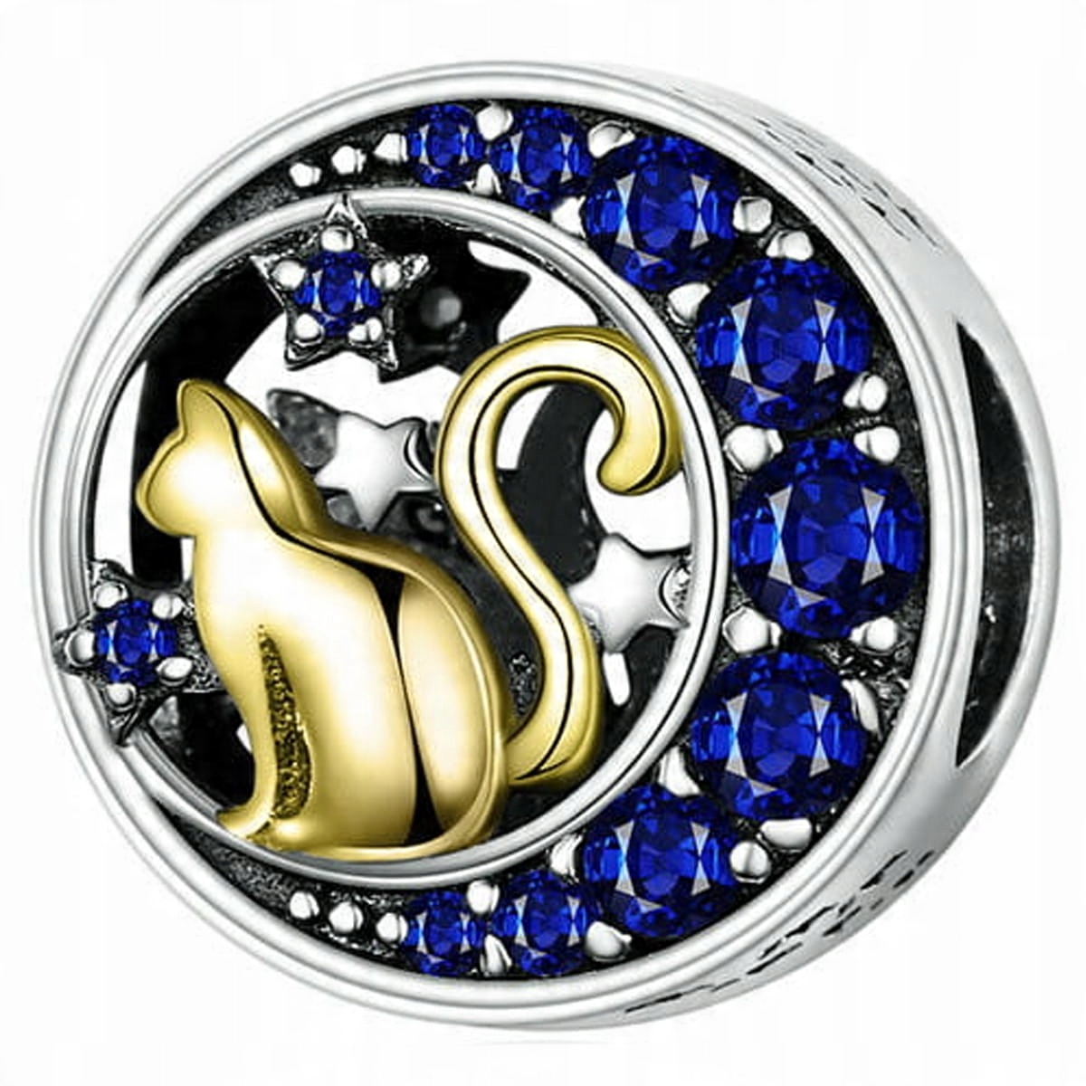 

Charms Do Pandora Zawieszka Złoty Kot Srebro 925