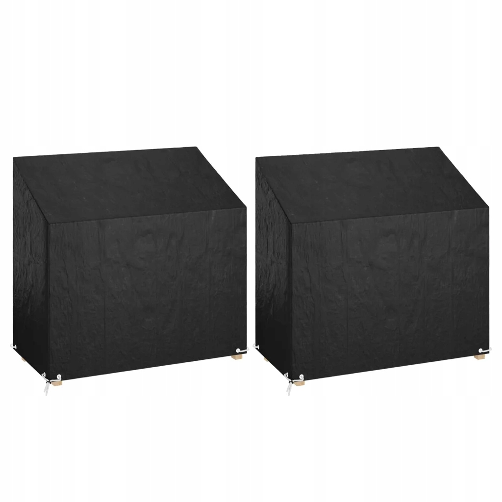 Černý obal na zahradní lavičky Pe 130 x 70 x 70/88 cm, 2 ks