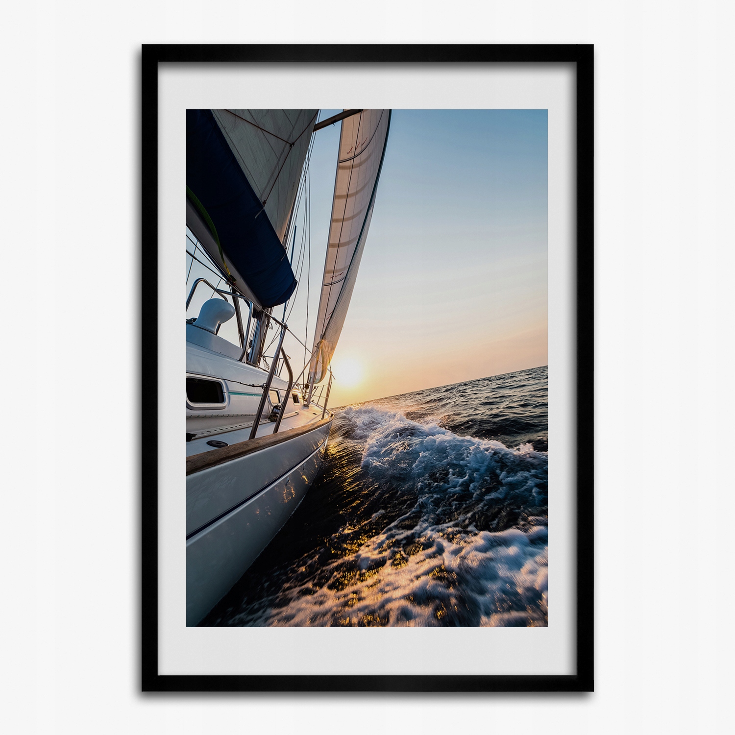 

Ścienny foto obraz z ramkę Jacht na morzu 50x70