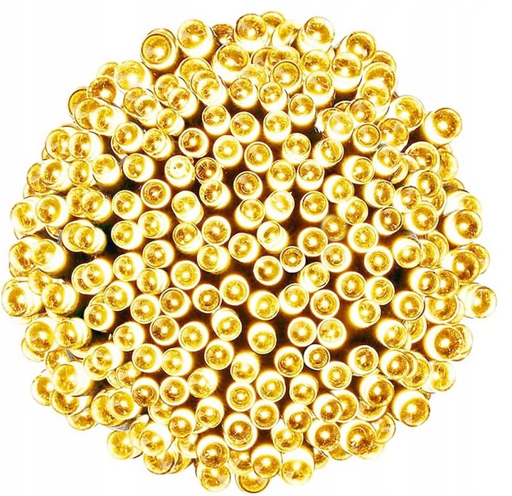 Oświetlenie choinkowe lampki 100 LED programator - białe ciepłe 9metrów