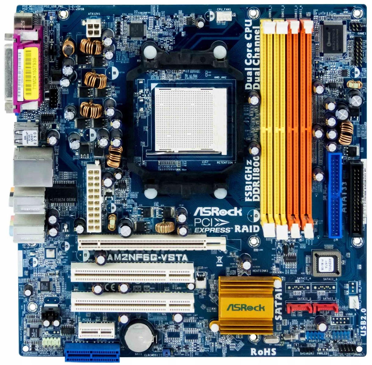 Asrock AM2NF6G-VSTA Nvidia GeForce 6100 AM2 DDR2 PCIe Pci