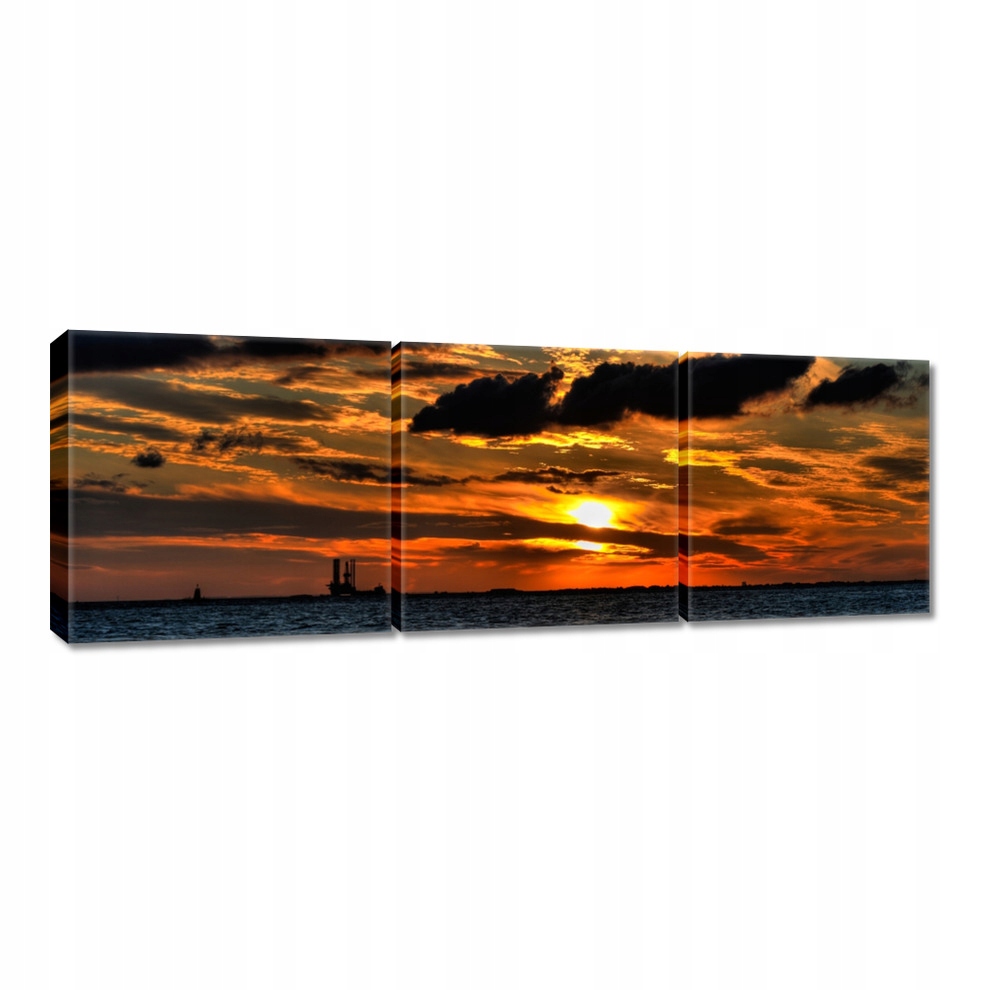 

Obrazy 120x40 Zachód słońca nad morzem