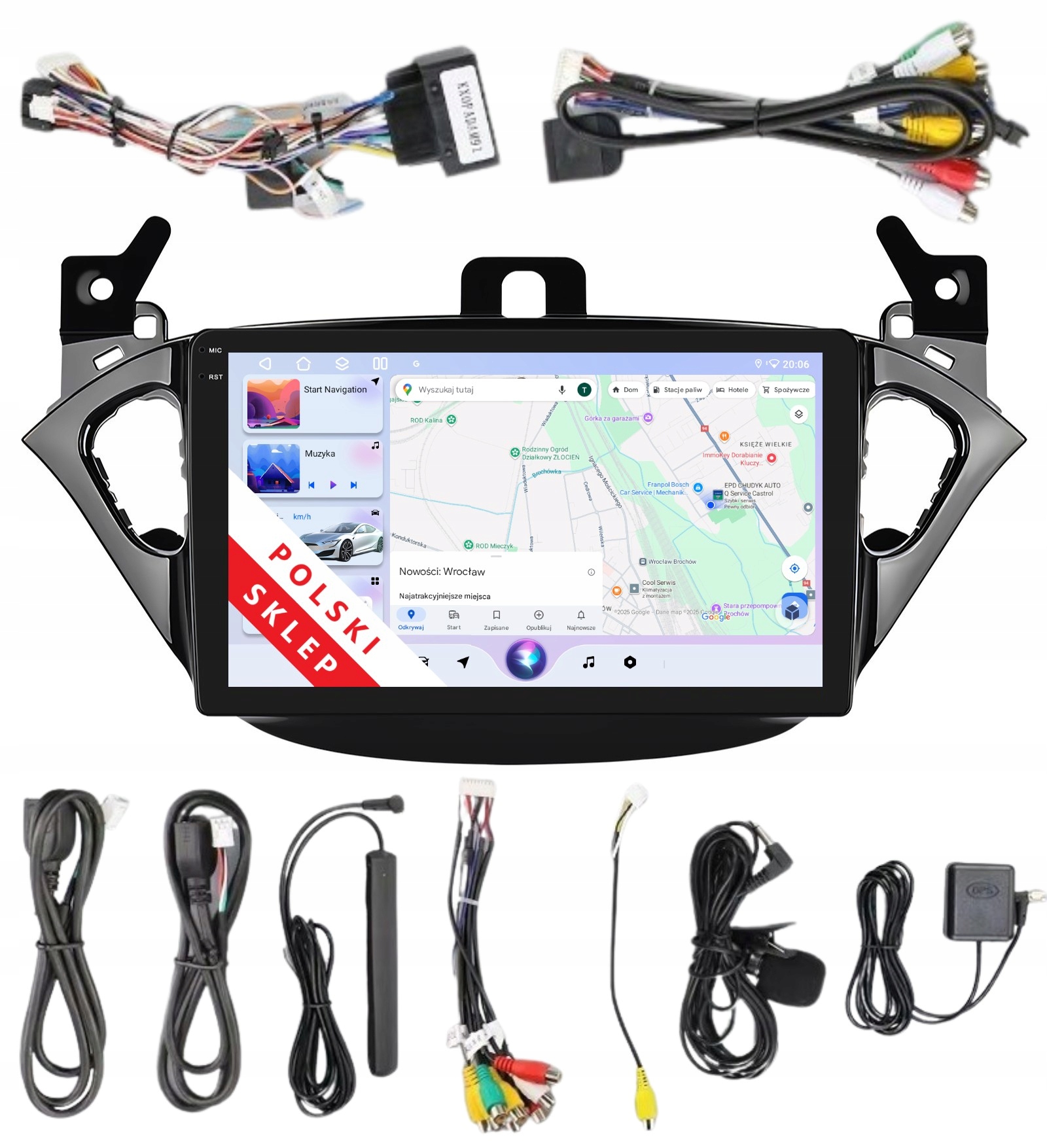 Navigace Rádio 2DIN Android Opel Adam Corsa E 6/128 Gb Dsp Carplay Lte