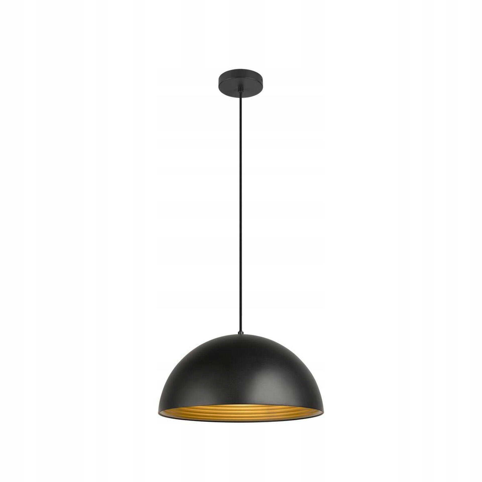 Závesné svietidlo Slv Forchini M 40 čierna/zlatá E27 40W 400mm