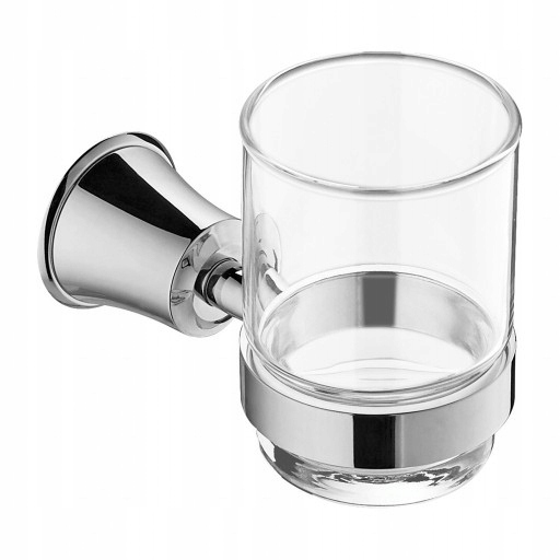Skleněný Závěsný Mosazný Retro Hrnek, Chrom