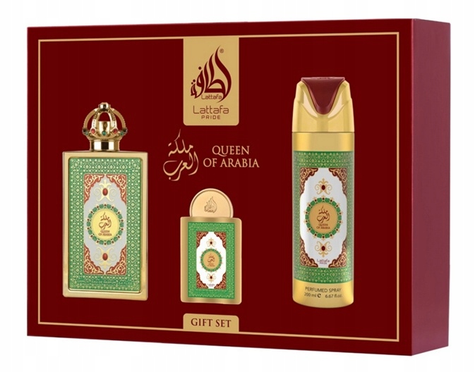 Sada Lattafa Queen of Arabia parfémovaná voda 100 ml 20 ml sprej tělový