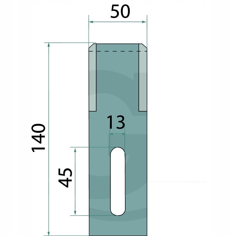 Wycieraczka 140x50 mm, Chrom Karbid, 600 HV Numer katalogowy części 445A82001105
