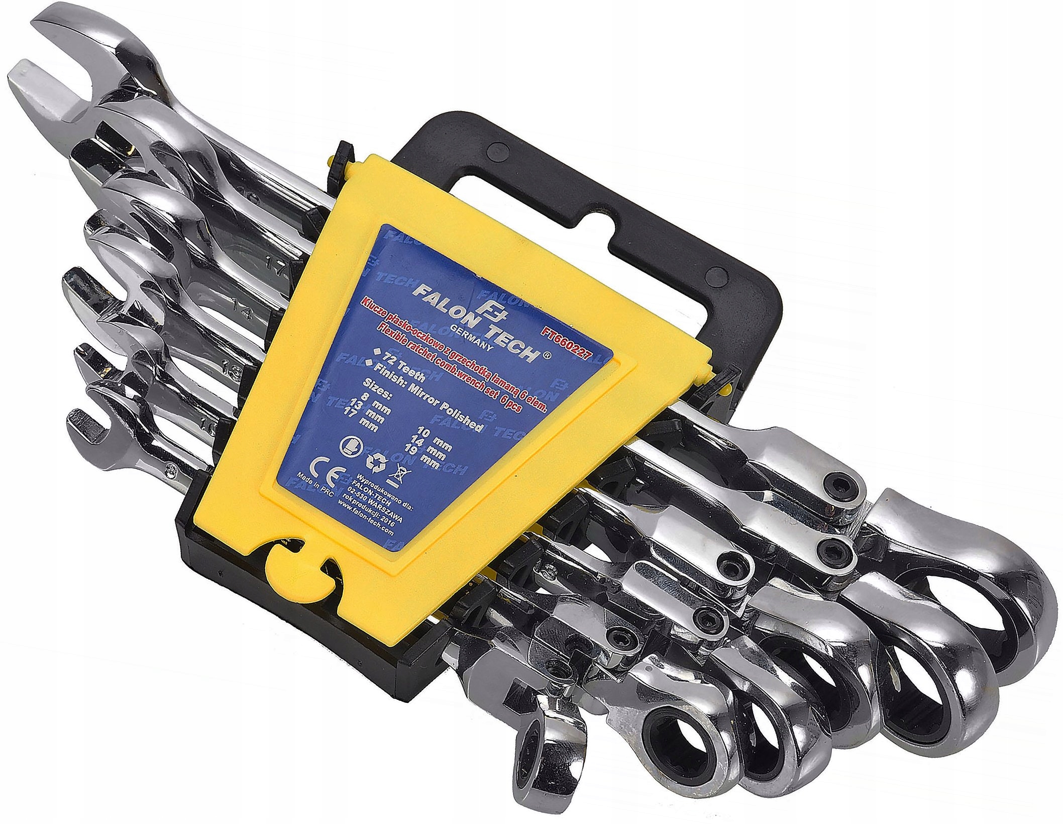 Klucze Płasko Oczkowe Z Grzechotką Łamane 8-19 6F