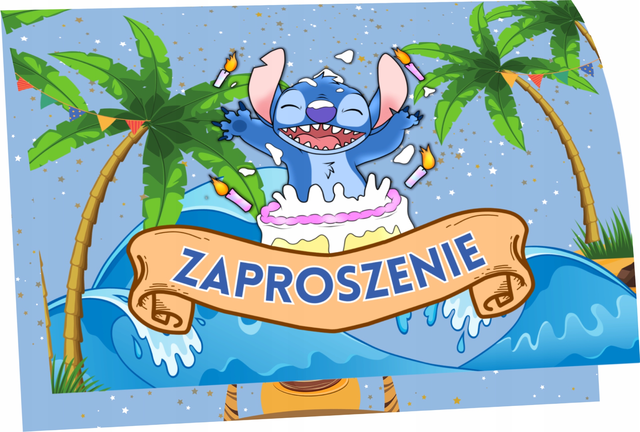 ZAPROSZENIE URODZINOWE LILO I STICH 20x15 cm