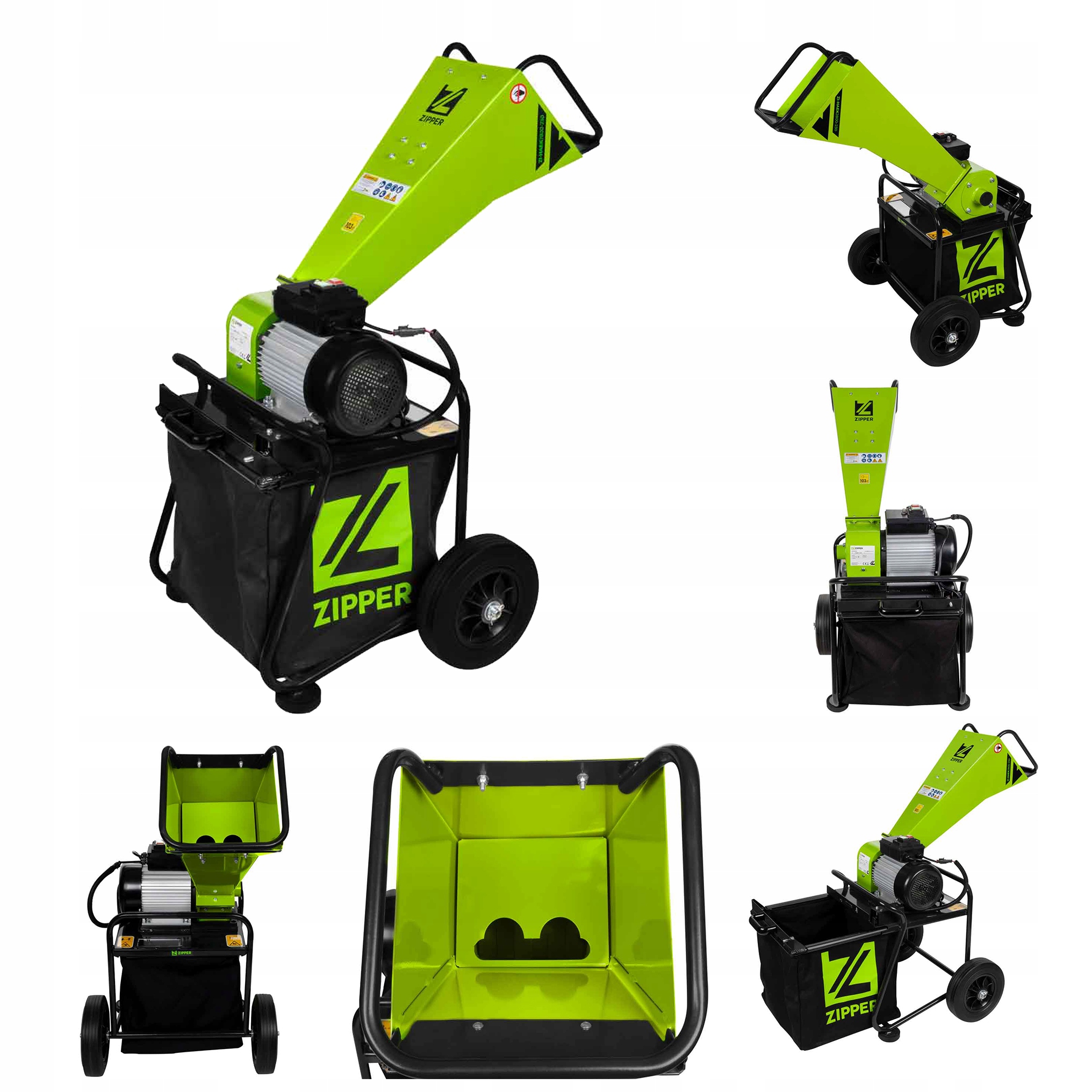 Elektrický drtič na větve dřeva, zahradní štípač 2,5 kW, 50 mm