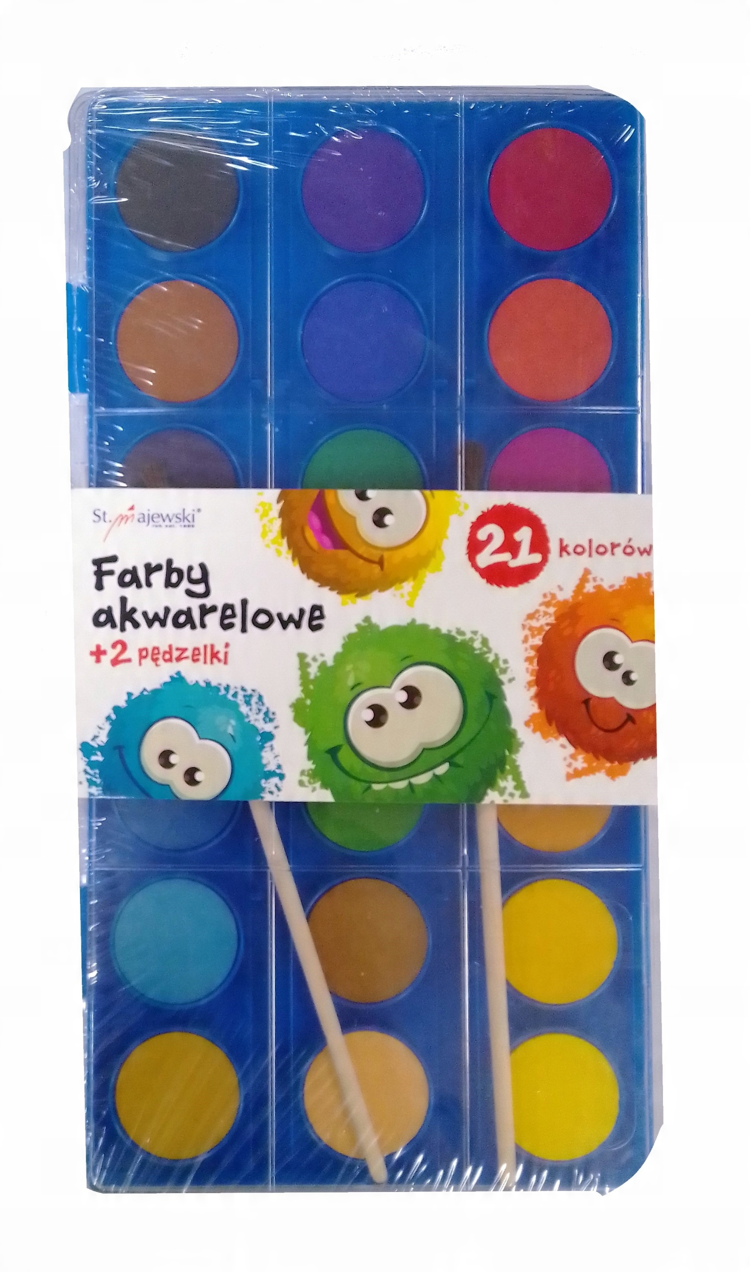 

St.majewski Farby Akwarelowe 21 2 pędzle