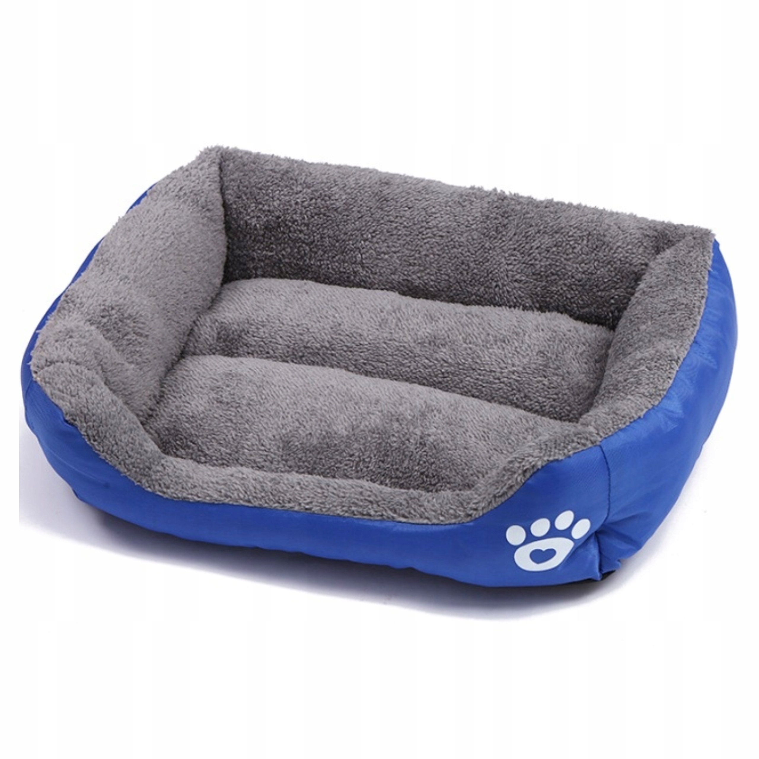 Legowisko sofa dla psa i kota RegMag, pluszowe, niebieskie M–XL – Pluszowe legowisko sofa RegMag dla psa i kota