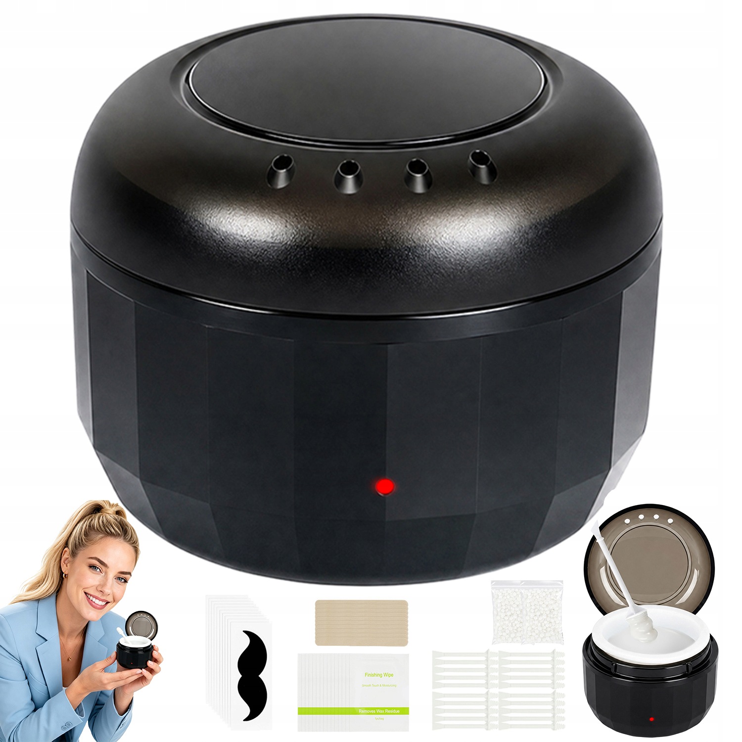 Vosk Pro Depilaci Nosu Uší Obočí Sada 7W Domácí Usb Ohřívač Pro Páry