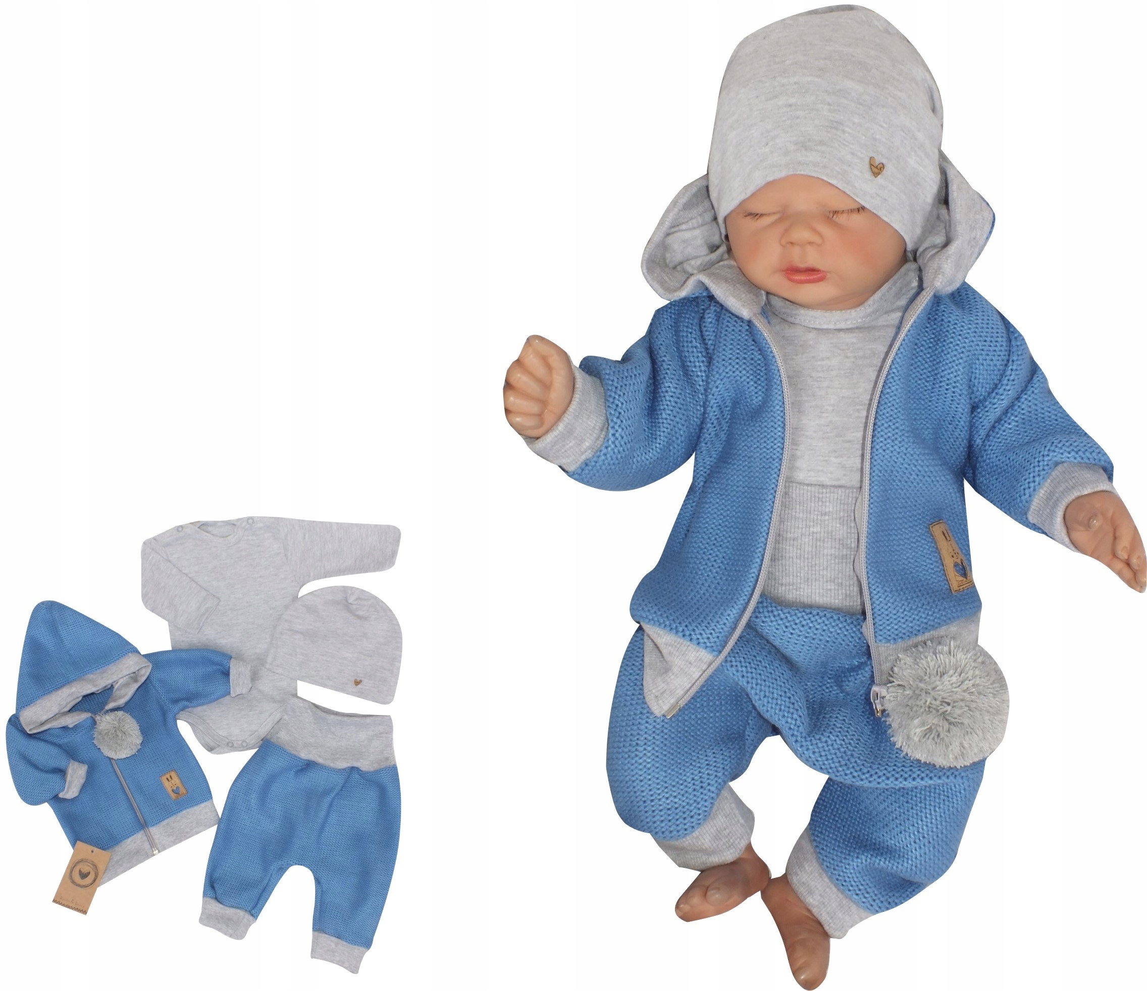 

Włóczkowy komplet dres 4-częściowy baggy 62