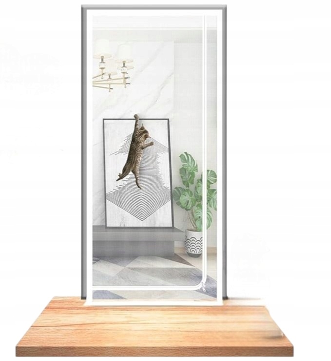 Sieťka Záves na dvere so zipsom 90x210 pre mačku/psa
