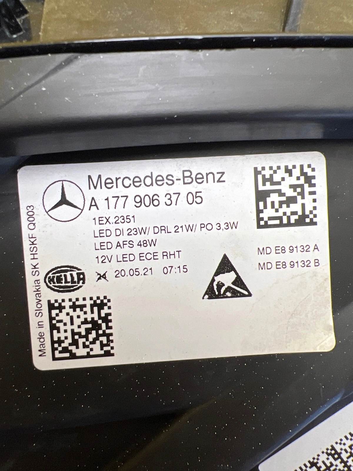 light left Mercedes A-Klasa W177 Full Led Multibeam 18-23 A1779063705