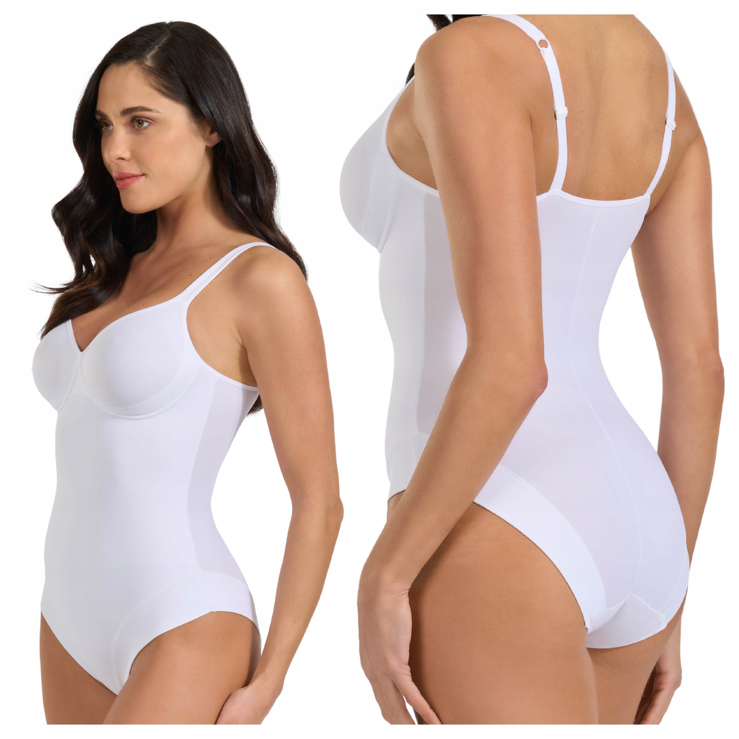 Dámské modelovací body Korekční břicho bez kostic Bílé 70C