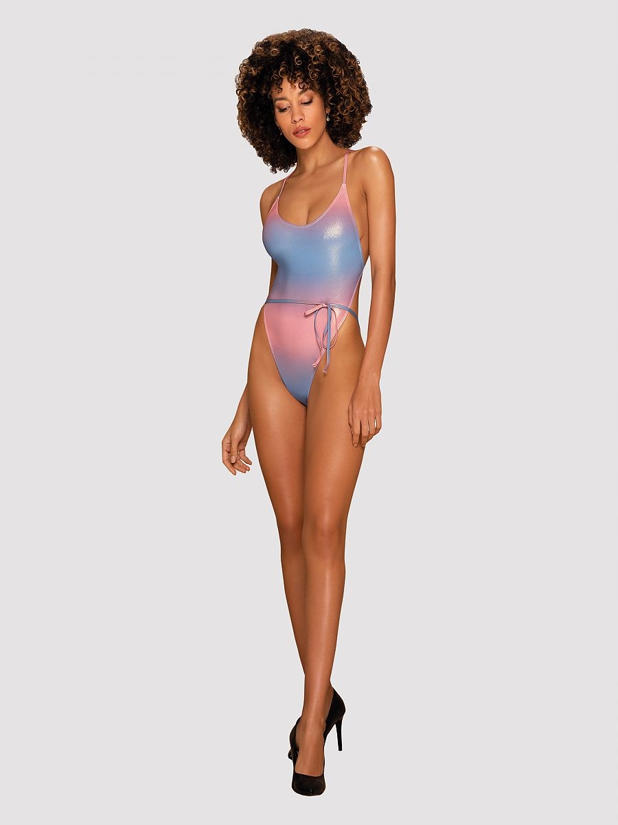 Jednodílné plavky Model Rionella Pink/Bl (M)