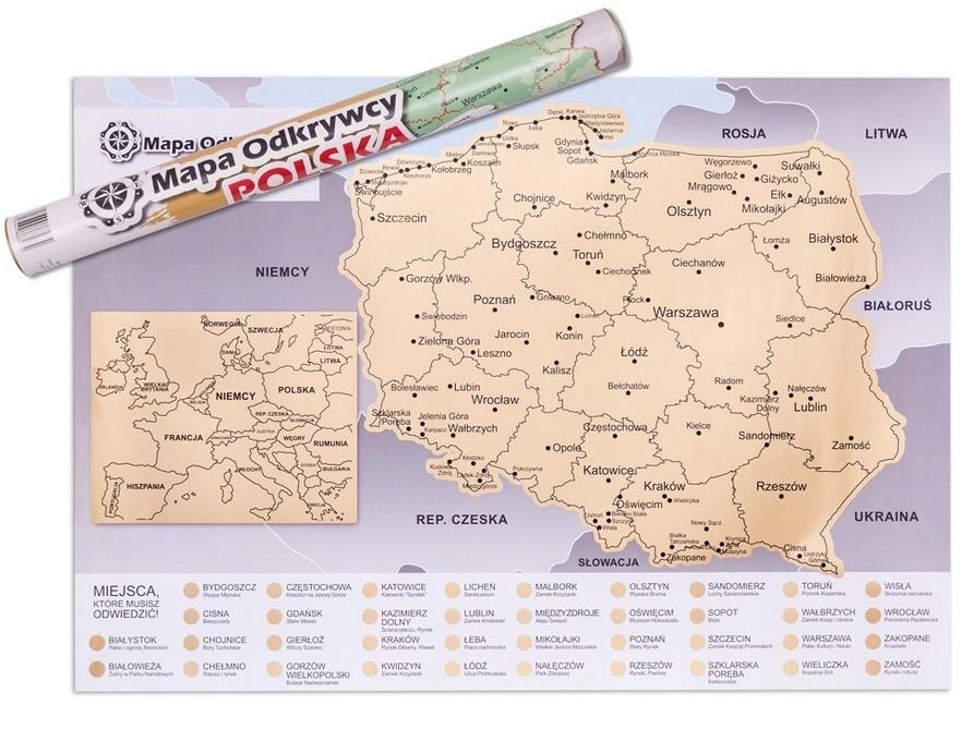 Knižka Na Čítanie Pre Deti Mapa Objaviteľa Poľsko Vylepšená Stierka