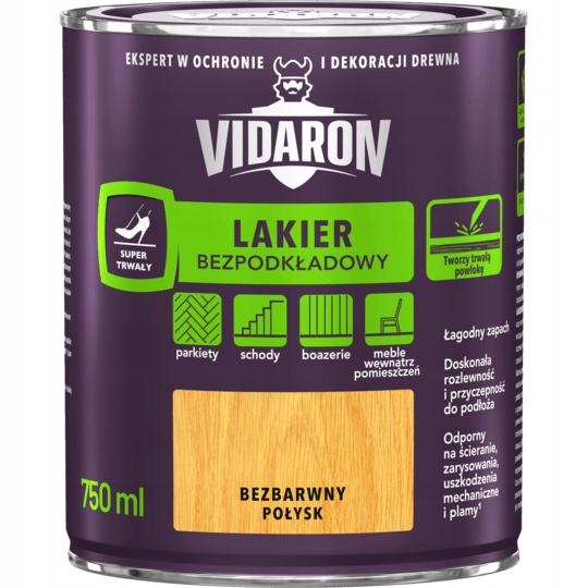 

Vidaron Lakier Bezpodkładowy Do Drewna Połysk 0,75