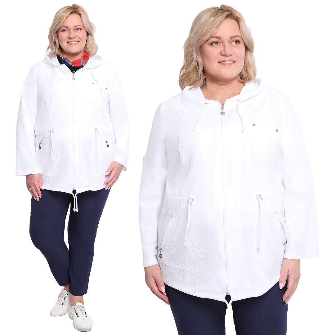 Bílá tenká bunda 48