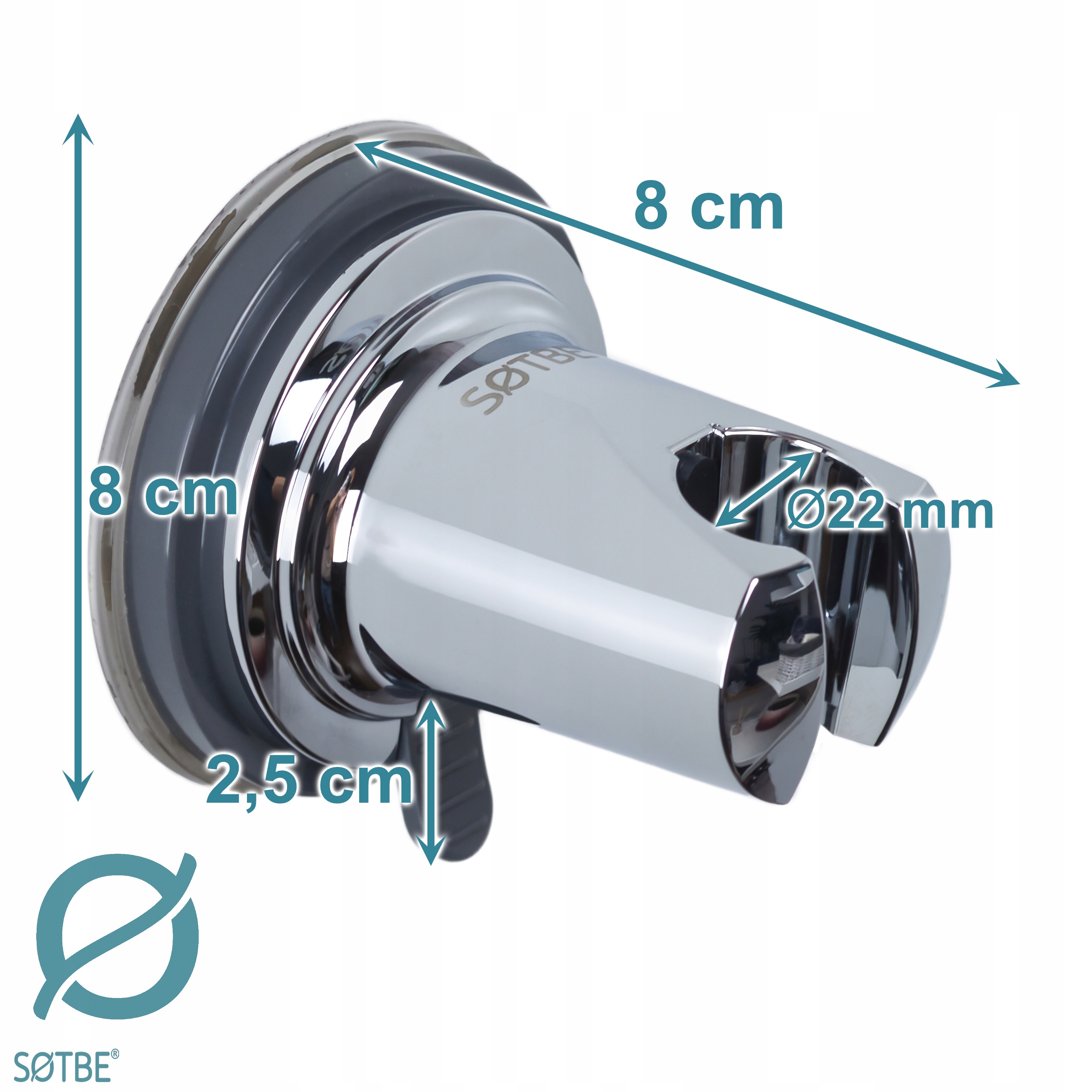 Uniwersalny uchwyt do słuchawki prysznicowej PRZYSSAWKOWY bez wiercenia Kod producenta LARK-HOL-4-2483837