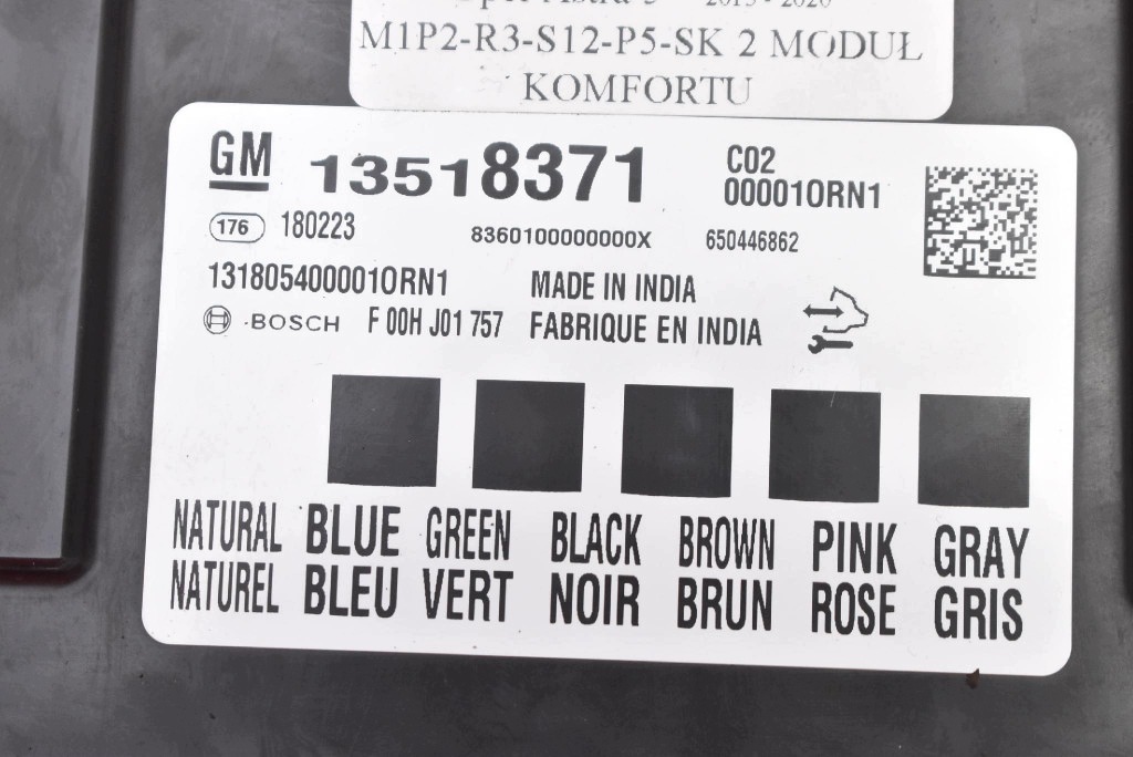 Unité commande confort BCM 13518371 OPEL ASTRA 5 V K 1.6 CDTI 110 KM 15-20