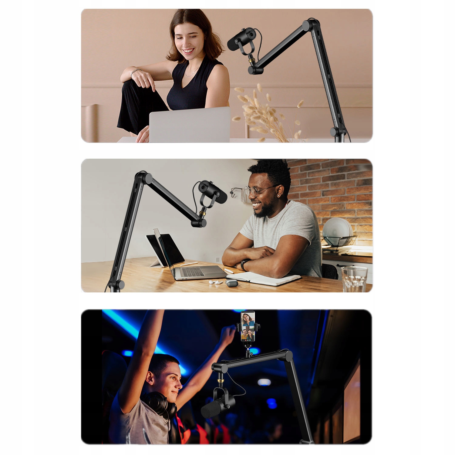 MOZOS SB43 UCHWYT BIURKOWY STUDYJNY DO APARATU KAMERY MIKROFONU LED STATYW Typ uchwyt