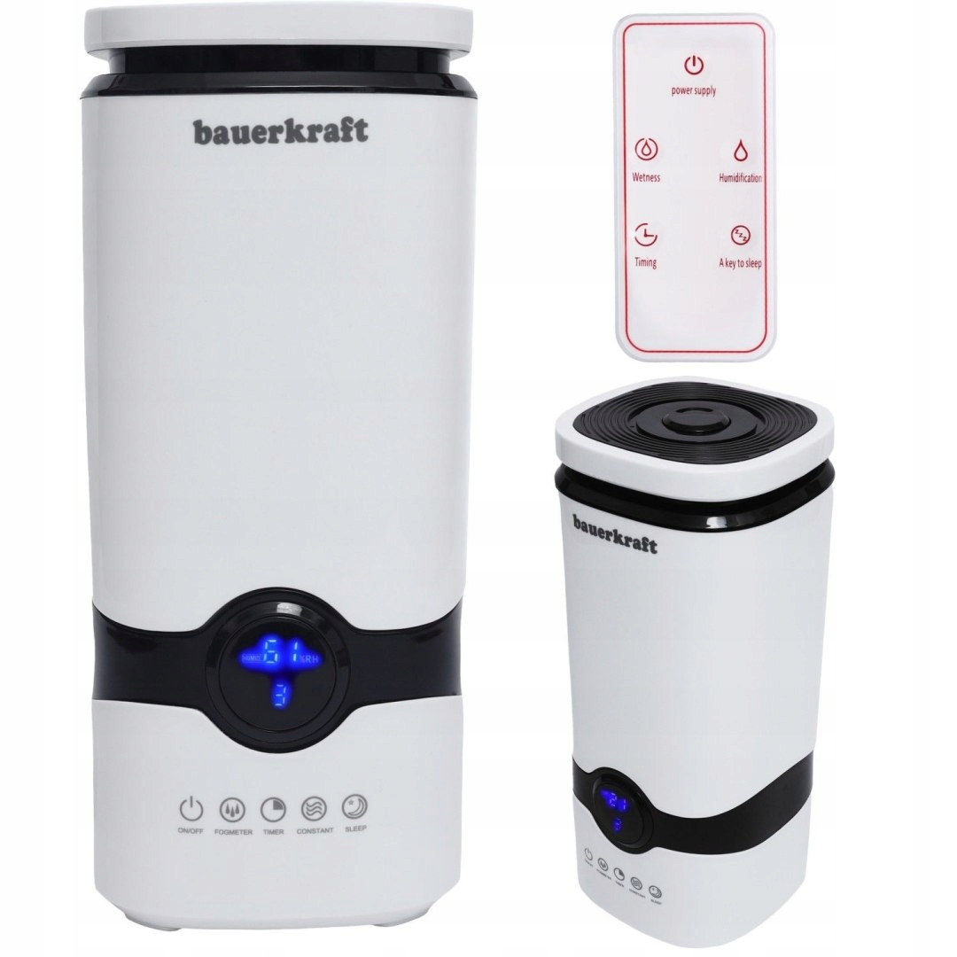 Zvlhčovač vzduchu Bauerkraft Ultrazvukový 4L Odvápňovací filtr