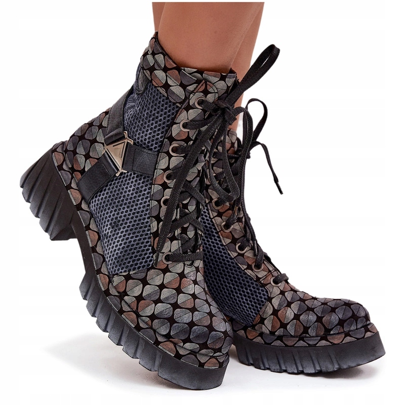 Kotníkové Boty Workery Přírodní Kůže Zip Maciejka 07072-03 Multicolor 37