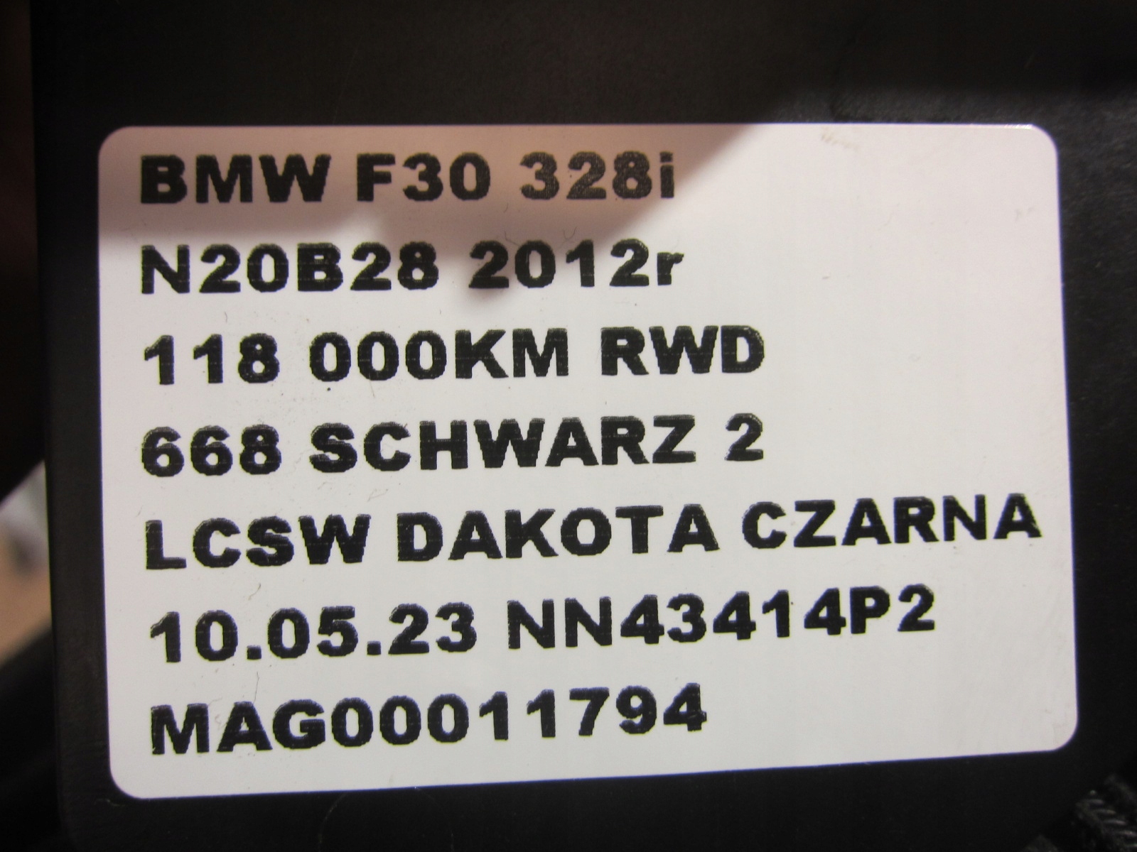 BMW F30 F20 F10 E90 ZAMEK DRZWI PRAWY TYŁ 7229460 Typ samochodu Samochody osobowe