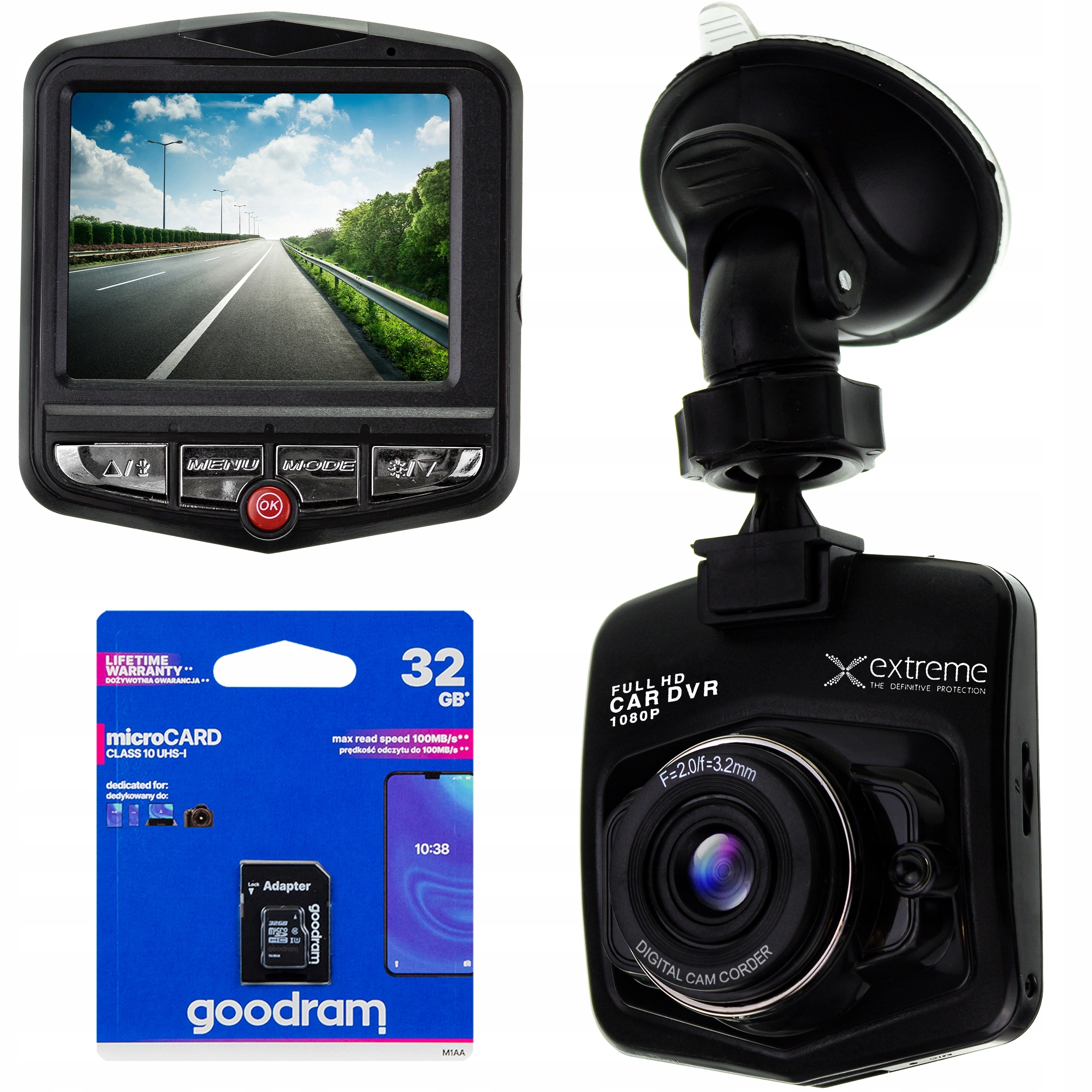 

Video Rejestrator Kamera Samochodowa Hd+karta 32GB