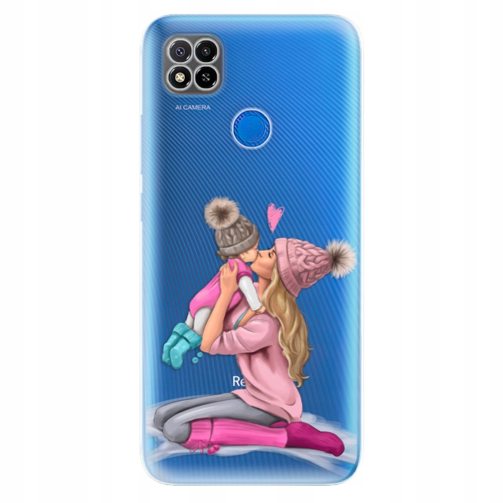 Silikonowe etui iSaprio Kissing Mom Blond and Girl Xiaomi Redmi 9C